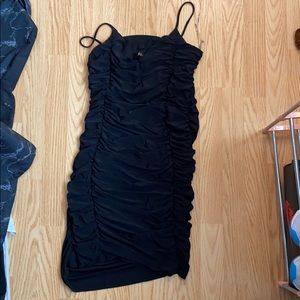 black mini dress